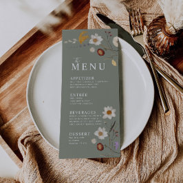 ワイルドフラワー ボーホー サージブルーグリーン メニュー