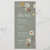 ワイルドフラワー ボーホー サージブルーグリーン メニュー (正面)