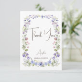 ワイルドフラワー ボーホー フラワーズ ブライダルシャワー サンキューカード (スタンド正面)