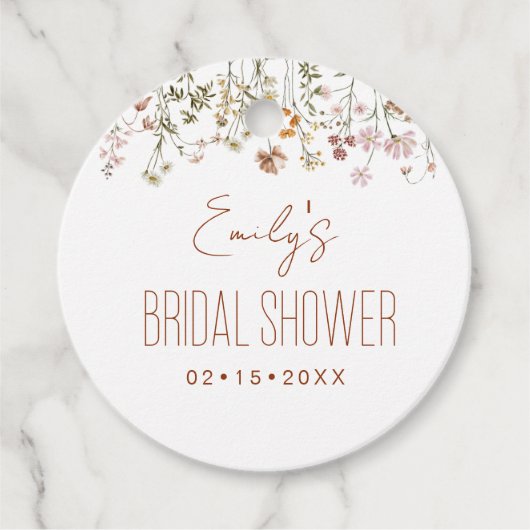 ワイルドフラワー ボーホー ブライズシャワー イン ブルーム ガーデン フェイバータグ (正面)