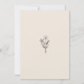 ワイルドフラワー ボーホー ベイビーシャワー 招待状 (裏面)