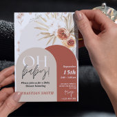 ワイルドフラワー ボーホー ベイビーシャワー 招待状 - ジェンダーニュートラル