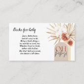 ワイルドフラワー ボーホー ベイビー シャワーのためのエンクロージャー カード フラワル (正面)