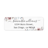 ワイルドフラワー ボーホー ミニマリスト モダン ブライズシャワー ラベル (正面)