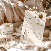 ワイルドフラワー ボーホー 秋 フォト ウェディング インビテーション