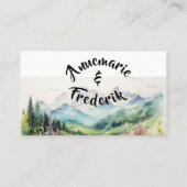 ワイルドフラワー&マウンテン絵を描ウォーター プレイスカード (裏面)