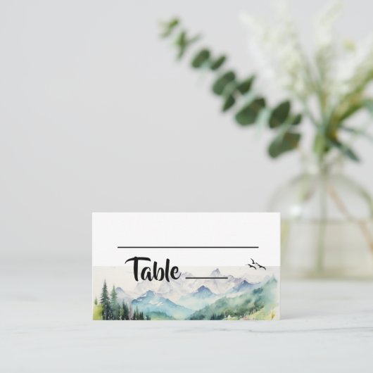 ワイルドフラワー&マウンテン絵を描ウォーター プレイスカード (スタンド正面)