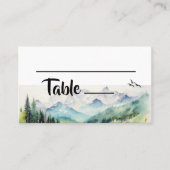 ワイルドフラワー&マウンテン絵を描ウォーター プレイスカード (正面)