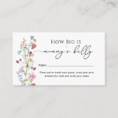 ワイルドフラワー ママのお腹はどれくらい大きくなったかな エンクロージャーカード (正面)
