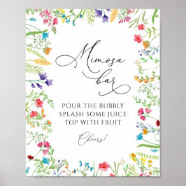 ワイルドフラワー ミモザ バー ドリンク サイン