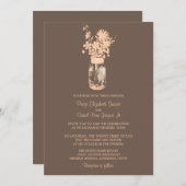 ワイルドフラワー&メイソンジャー ウェディング招待状 招待状 (正面/裏面)