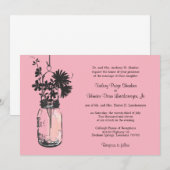 ワイルドフラワー＆メイソンジャー　ウェディング　招待状 招待状 (正面/裏面)