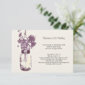 ワイルドフラワー&メイソン結婚ジャーの指示 エンクロージャーカード (スタンド正面)