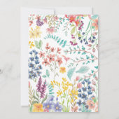 ワイルドフラワー モダン ウェディング 招待状 (裏面)