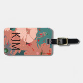 ワイルドフラワー モノグラム フラワー オーダーメイド 名前 ギフト ラゲッジタグ (正面横)