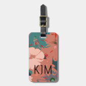 ワイルドフラワー モノグラム フラワー オーダーメイド 名前 ギフト ラゲッジタグ (正面縦)
