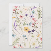 ワイルドフラワー ラスティック カントリー ウェディング フラワーズ 招待状 (裏面)