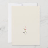 ワイルドフラワー ラスティック ボヘミア ウェディング 招待状 (裏面)