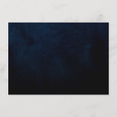 ワイルドフラワー ラスティック ボーホー フローラル ネイビー ウェディング 詳細 エンクロージャーカード (裏面)