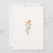 ワイルドフラワー ラスティック ボーホー ブライダルシャワー 招待状 (裏面)