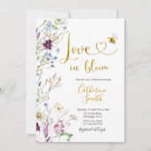 ワイルドフラワー・ラブインヴィタティ開花ブライダルシャワー 招待状 (正面)