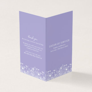 ワイルドフラワー ラベンダー 式次第 プログラム