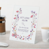 ワイルドフラワー ラベンダー Let Love Glow ブライズシャワー 台座サイン (インサイチュ)