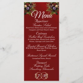 ワイルドフラワー&リボン – 赤結婚色 メニュー