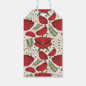 ワイルドフラワー レッド ポピー ベイビー シャワー ギフトタグ (裏面)