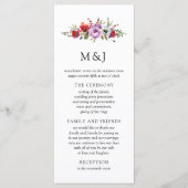 ワイルドフラワー＆ロマンス ウェディングプログラム カード (正面)