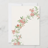 ワイルドフラワー ローズ スプリング ガーランド ウェディング シャワー 招待状 (裏面)