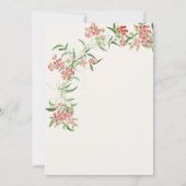 ワイルドフラワー ローズ スプリング ガーランド ブライダルシャワー 招待状 (裏面)