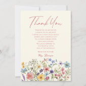 ワイルドフラワー ワイルド フラワーズ 花の ブライダル シャワー サンキューカード (正面)