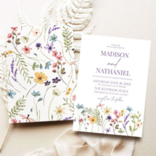 ワイルドフラワー ワイルド フラワー フローラル ガーデン ウェディング 招待状