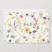 ワイルドフラワー ワイルド フラワー フローラル ガーデン フォト ウェディング セーブザデート (裏面)