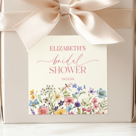 ワイルドフラワー ワイルド フラワー フローラル ブライダル シャワー スクエアシール