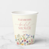 ワイルドフラワー ワイルド フラワー フローラル ブライダル シャワー 紙コップ (裏面)