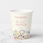 ワイルドフラワー ワイルド フラワー フローラル ブライダル シャワー 紙コップ (正面)
