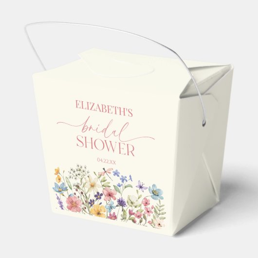 ワイルドフラワー ワイルド フラワー 花の ブライダル シャワー フェイバーボックス (裏面サイド)