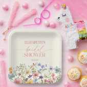 ワイルドフラワー ワイルド フラワー 花の ブライダル シャワー ペーパープレート (パーティー)