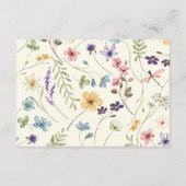 ワイルドフラワー ワイルド フラワー QR コード 結婚式 詳細 エンクロージャーカード (裏面)