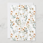 ワイルドフラワー ヴィンテージ ウェディング 招待状 (裏面)