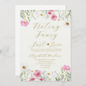 ワイルドフラワー 何も飾らない ただ愛を 秘密の結婚式 招待状 (正面/裏面)