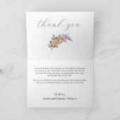 ワイルドフラワー 偽金箔 幾何学フレーム ラスティック サンキューカード (内部)