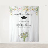 ワイルドフラワー 卒業写真 背景 パネル フォトブース タペストリー (正面)