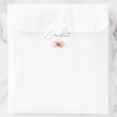 ワイルドフラワー 卒業式 ラウンドシール (バッグ)