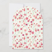 ワイルドフラワー 女の子のベビーシャワー 招待状 (裏面)