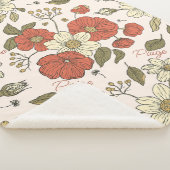 ワイルドフラワー、子供部屋、ベビーシャワーギフト シェルパブランケット (3/4)