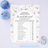 ワイルドフラワー 彼が言った 彼女が言った 結婚前のお茶会ゲーム チラシ (シングル)