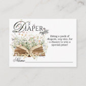 ワイルドフラワー 新たな章が始まる ベイビーシャワー おむつ エンクロージャーカード (正面)